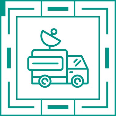 Kamyonet simgesi, vektör illüstrasyonu