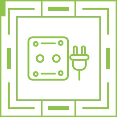 elektrik prizi simgesi. Web illüstrasyonu