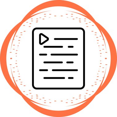 Belge Girintisi simgesinin vektör illüstrasyonu