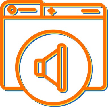 ses simgesi, vektör illüstrasyonu