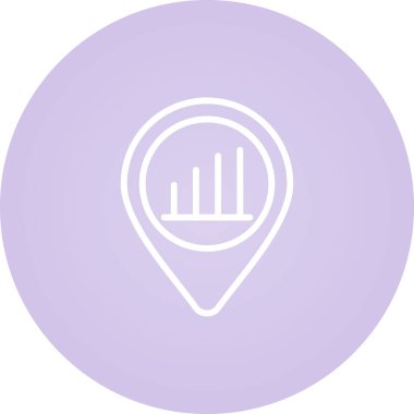 Konum Analitik simge vektör illüstrasyonu 