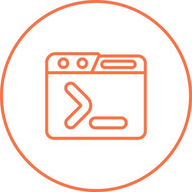 Komut Prompt simgesi, vektör illüstrasyonu basit tasarım