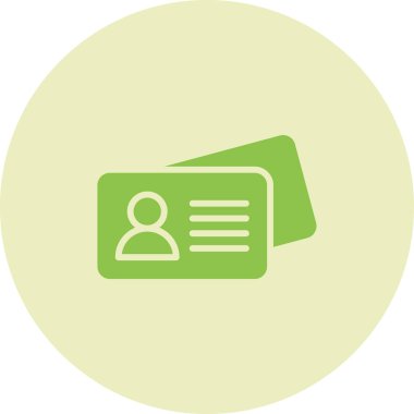 Kartvizit simgesinin vektör illüstrasyonu 