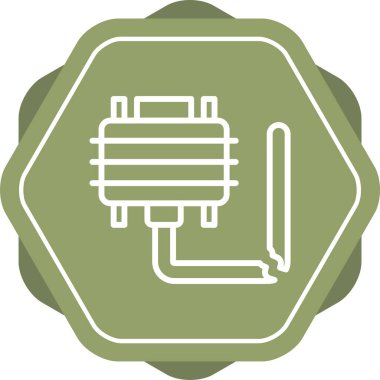 Kırık Kablo ağ simgesi, basit vektör illüstrasyonu