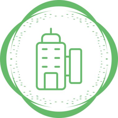 Restoran binası simgesinin vektör illüstrasyonu 