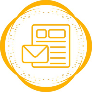 Zarf web simgesi, basit illüstrasyon