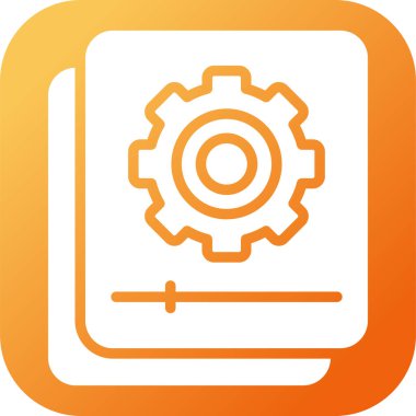 Belge Otomasyon simgesi, vektör illüstrasyonu  