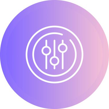 Ekolayzır daire simgesinin vektör illüstrasyonu