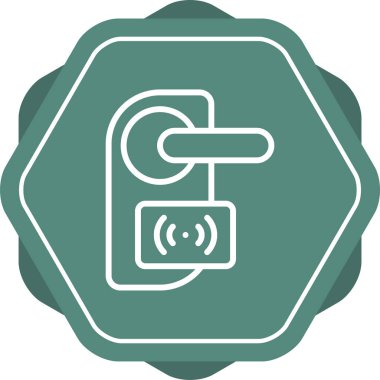 Anahtar Kart simgesi, vektör illüstrasyonu 