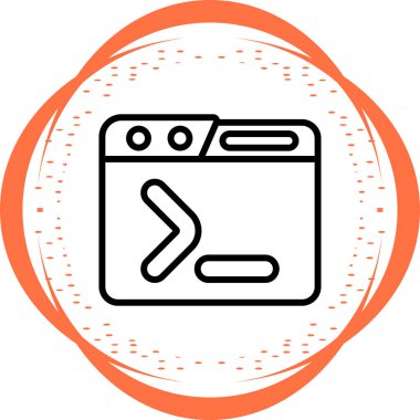 Komut Prompt simgesi, vektör illüstrasyonu basit tasarım