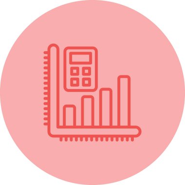 Grafik simgesi, vektör illüstrasyonlu hesap makinesi