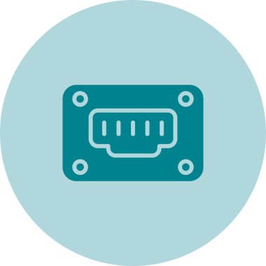 Ethernet web simgesinin vektör illüstrasyonu