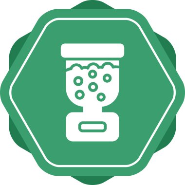 Akıllı evcil hayvan besleyicisi. Web simgesi basit illüstrasyon