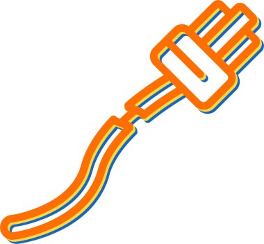 Kırık Kablo ağ simgesi, basit vektör illüstrasyonu