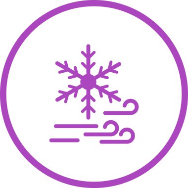 Kar Tanesi simgesi, basit web illüstrasyonu