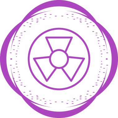 Radyasyon. Web simgesi basit illüstrasyon 