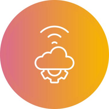 Bulut Otomasyonu Web simgesi vektör çizimi