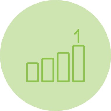 Birincilik simgesi, vektör çizimi 