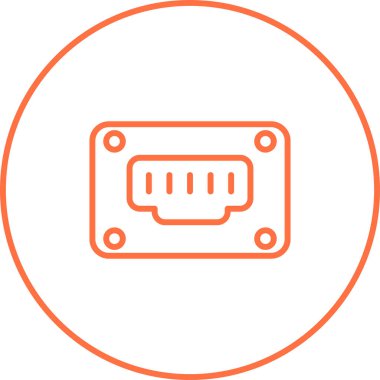 Ethernet web simgesinin vektör illüstrasyonu