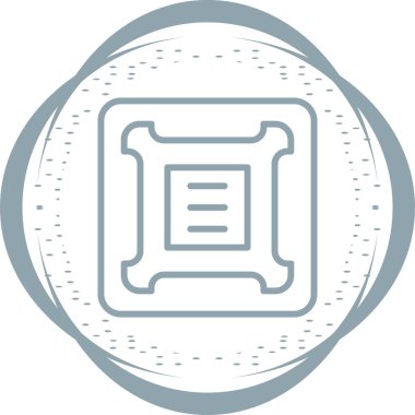 İşlemci Web simgesi vektör illüstrasyonu 