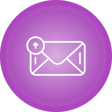 Giden posta simgesi basit vektör illüstrasyonu