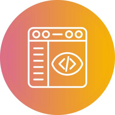 Tarayıcı web simgesi, basit illüstrasyon