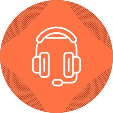 Stüdyo Kulaklıkları web simgesi, vektör illüstrasyonu