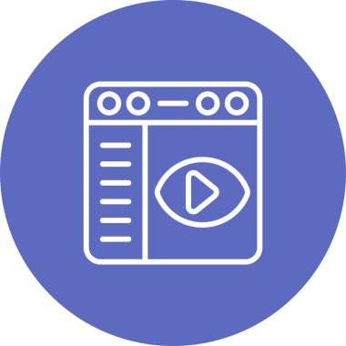 Tarayıcı web simgesi, basit illüstrasyon