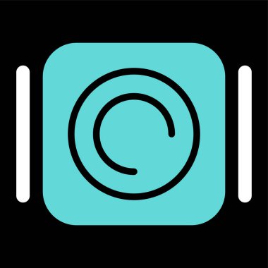 Düğme simgesinin vektör illüstrasyonu