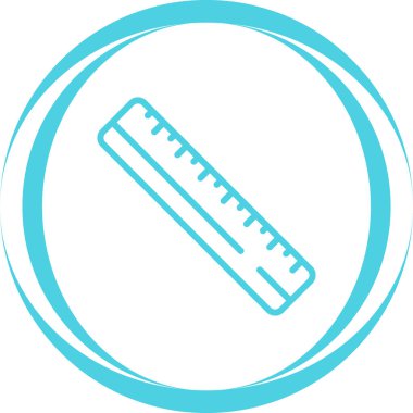 Düz cetvel simgesinin vektör çizimi 