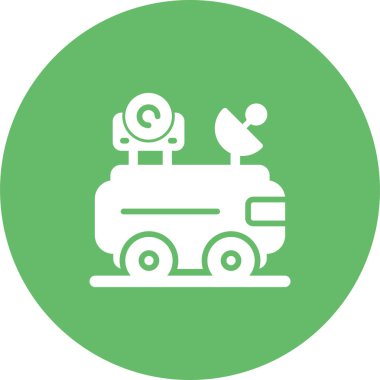 moon rover. Web simgesi basit illüstrasyon