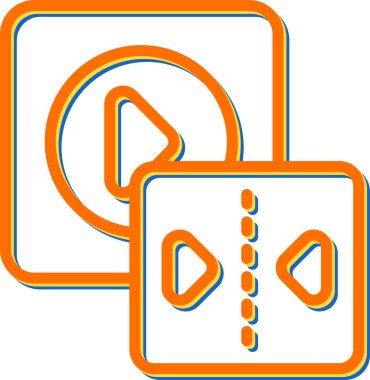 Dikey Birleştirme düğmesi, vektör illüstrasyonu