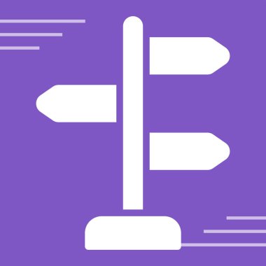 Turist rotası illüstrasyonunda ahşap tabela 