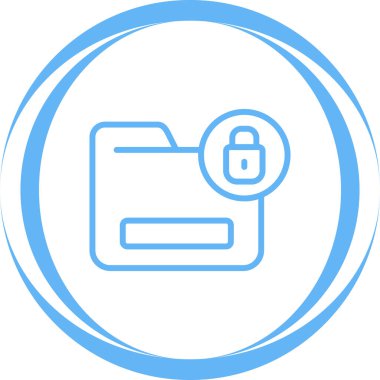  Belge Şifreleme simgesi, vektör illüstrasyonu  