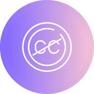 Uygulamalar ve web siteleri için kapatılan altyazı veya altyazı düz vektör simgesi