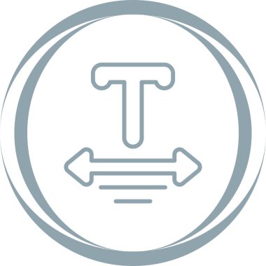 Metin simgesinin vektör illüstrasyonu