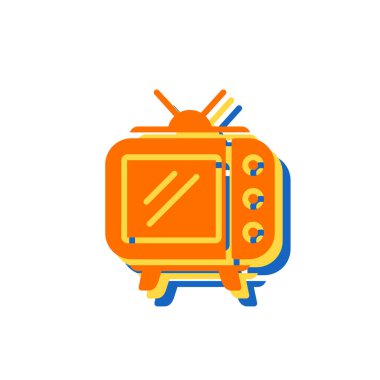 Televizyon. Web simgesi basit illüstrasyon 