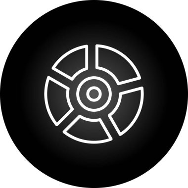 Pie Chart Simgesi modaya uygun düz stil. Web sitenizin tasarımı için grafik sembolü, logo, uygulama, UI. Vektör illüstrasyonu