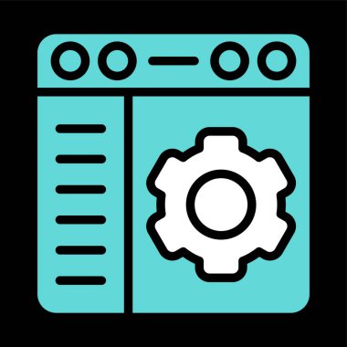 Tarayıcı ayarları simge illüstrasyonu, basit vektör illüstrasyonu 