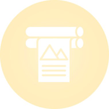 Büyük Biçim Yazıcı vektör simgesi basit illüstrasyon