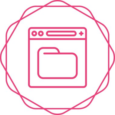 Web tarayıcı simgesi, vektör illüstrasyonu basit tasarım