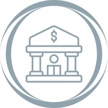 Banka. Web simgesi basit illüstrasyon 