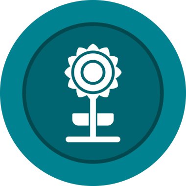 Ayçiçeği. Web simgesi basit tasarım