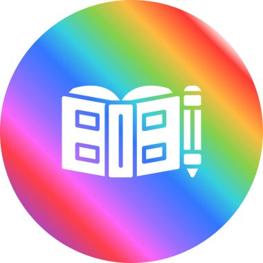 Kitap web simgesi aç, basit illüstrasyon