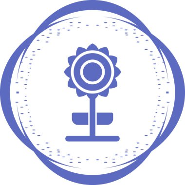 Ayçiçeği. Web simgesi basit tasarım