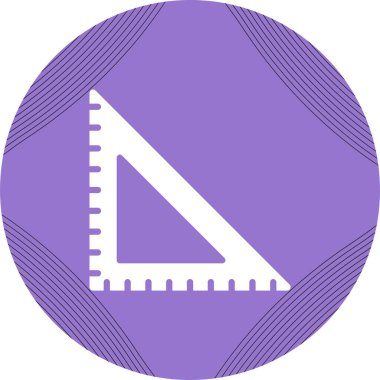 Üçgen cetvel. Web simgesi basit illüstrasyon