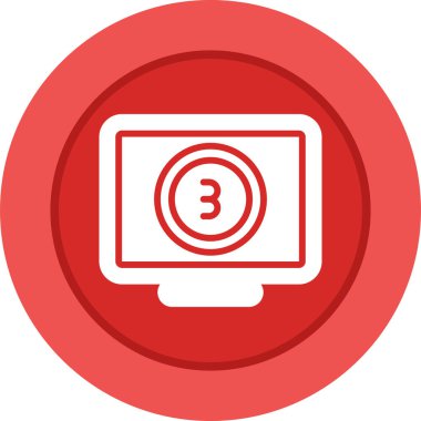 Geri sayım web simgesi vektör illüstrasyonu