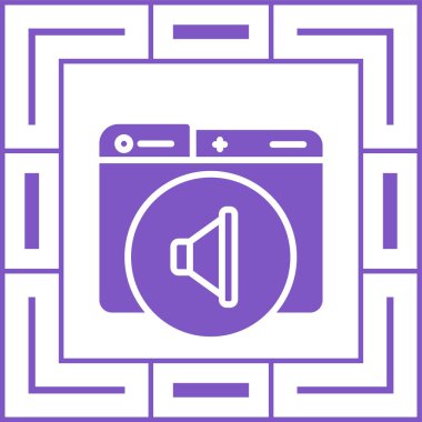 ses simgesi, vektör illüstrasyonu