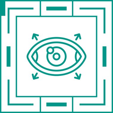 Bakış açısı. Web simgesi basit illüstrasyon