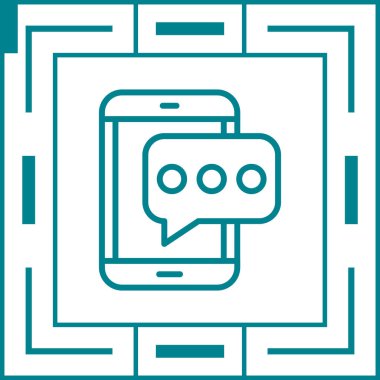 SMS iletisi simgesi, vektör çizim